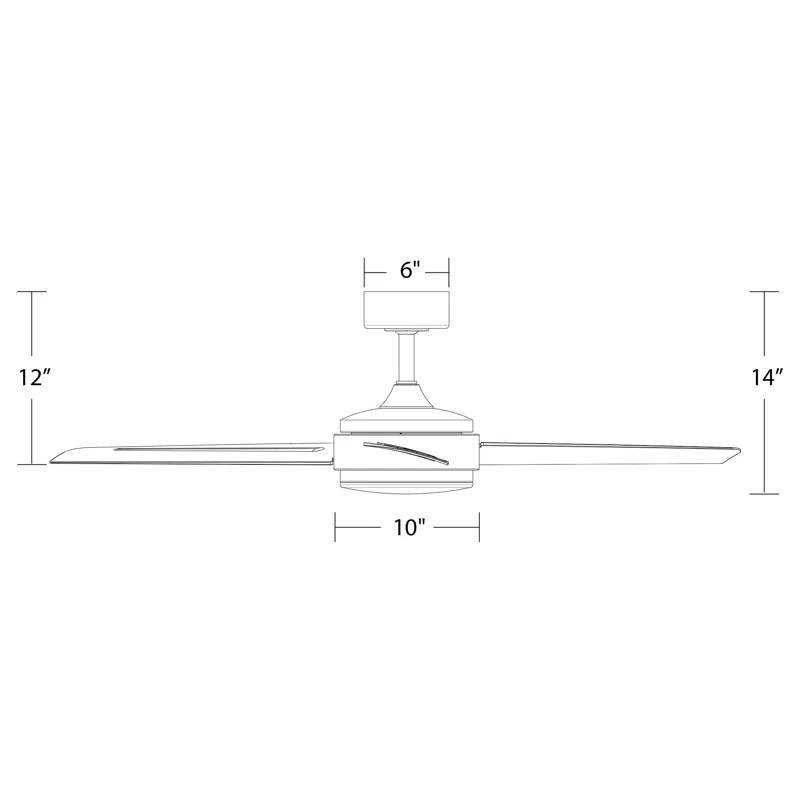 54" Mod 3 - Blade Outdoor/Indoor Smart Ceiling Fan with Remote Control and Dimmable LED Light Kit Included, Works With Google Assistant, Amazon Alexa, iOS And Android APP