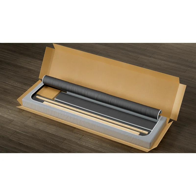 Boyd Sleep Boyd Sleep Rochelle Queen Upholstered Linen Platform Bed, Adjustable Height Headboard, 4 slat wood support Requires Bed Spring