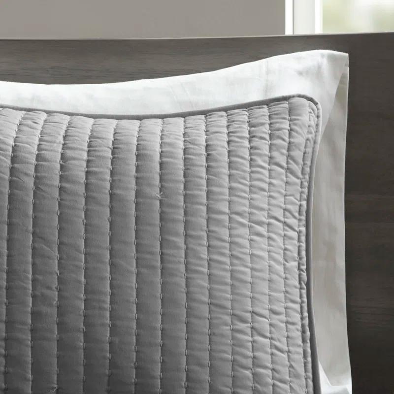 Madison Park Barwick Reversible Solid 3 Piece Quilt Set