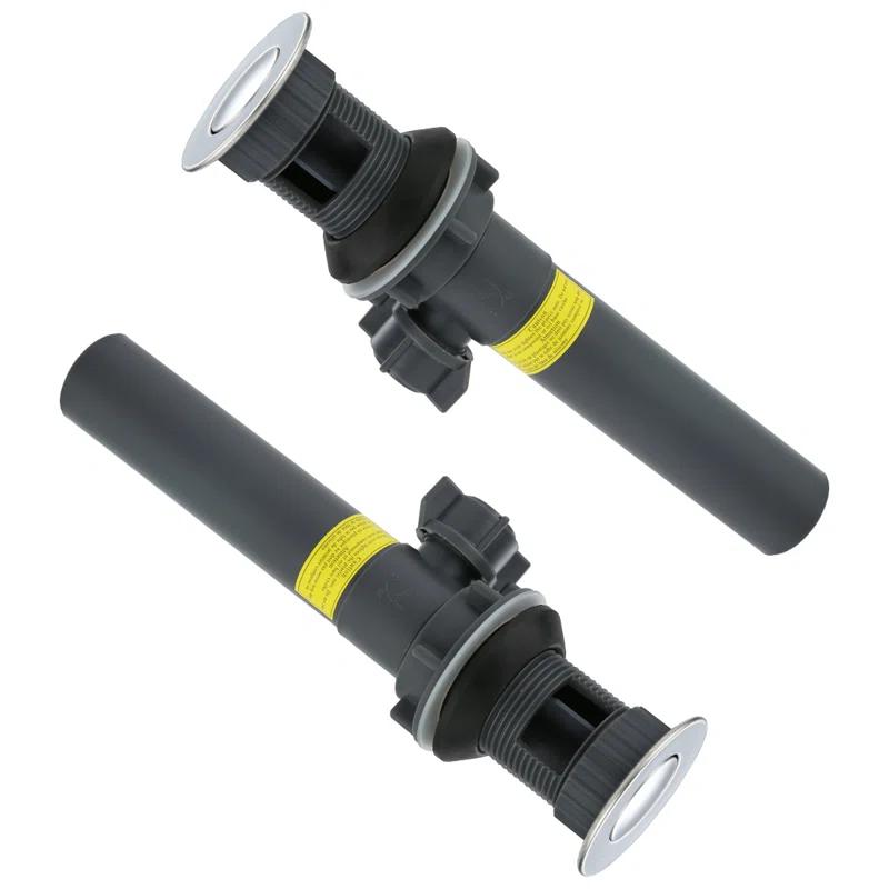 WOWOW X3001CX2 Lift Rod Bathroom Sink Drain with Overflow (Set of 2)