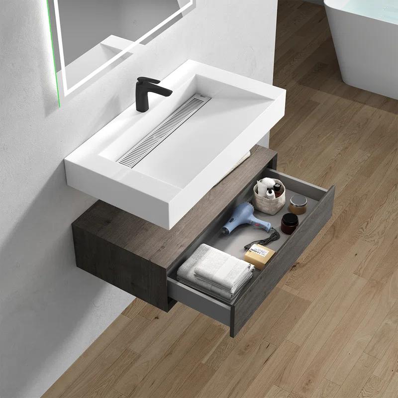 Better Vanity Alysa 36" Wall-Mounted Single Bathroom Vanity Set