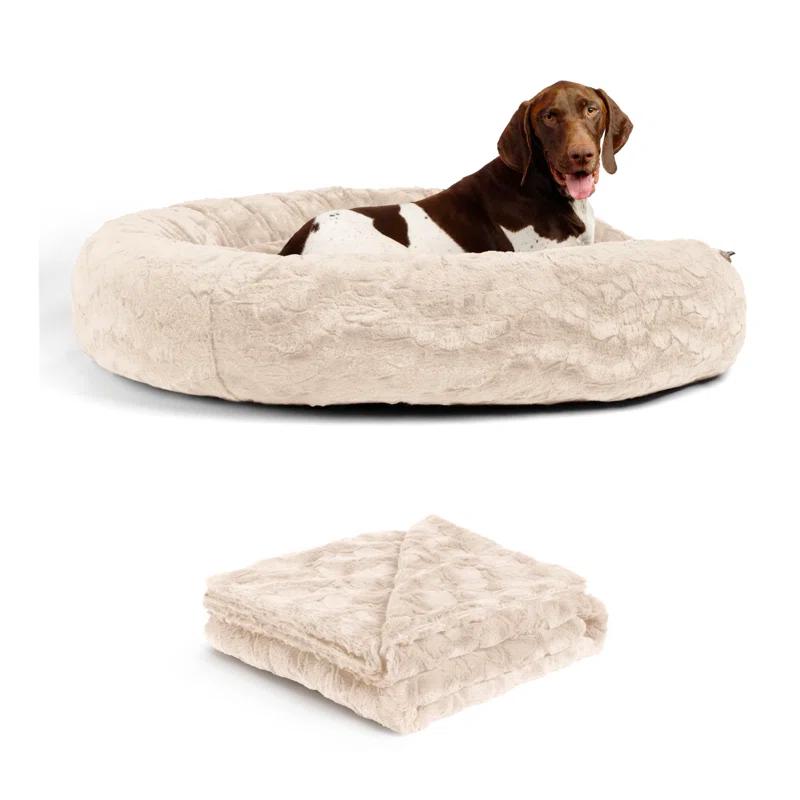 Best Friends By Sheri Best Friends by Sheri Bundle The Original Calming Lux Donut Cuddler Pet Bed/Throw