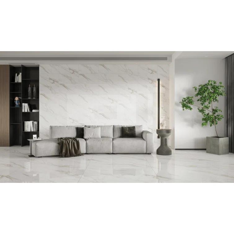 Bedrosians Shandar 12" x 24" Porcelain Marble Look Wall Floor Use Tile