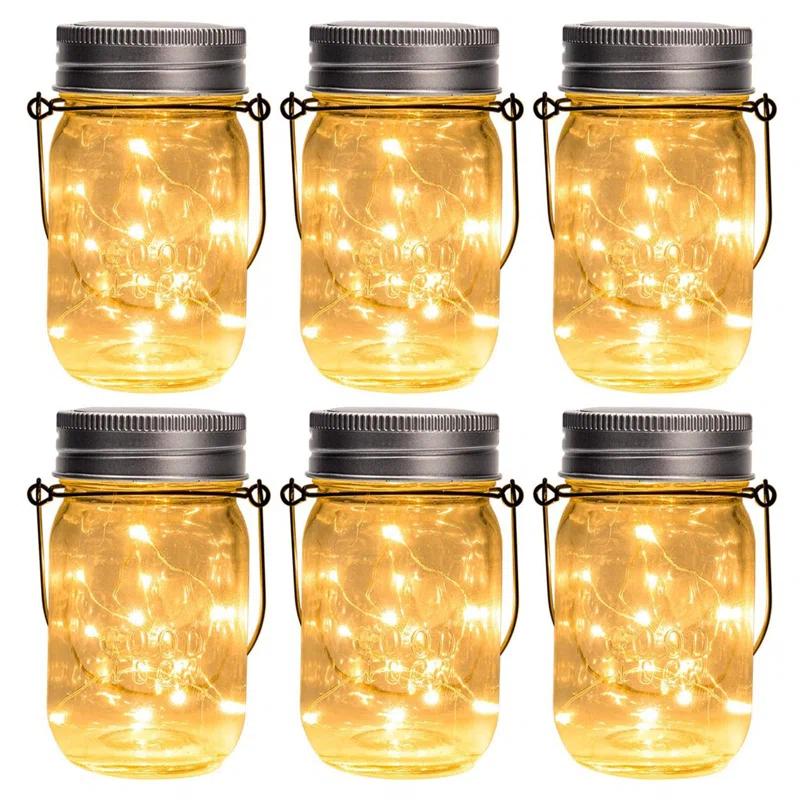 5.3'' Solar Powered Integrated LED Outdoor Lantern (Set of 6)
