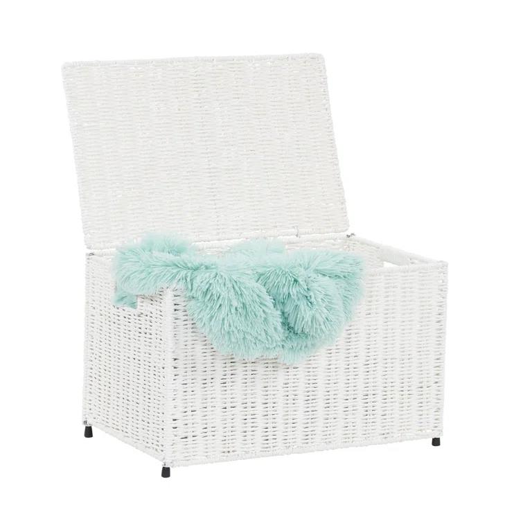 Household Essentials Woven Wicker Storage Chest