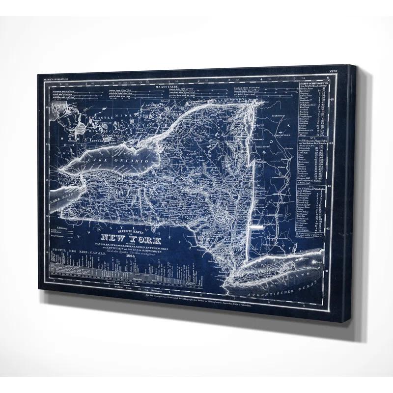 Williston Forge " Vintage New York Map "