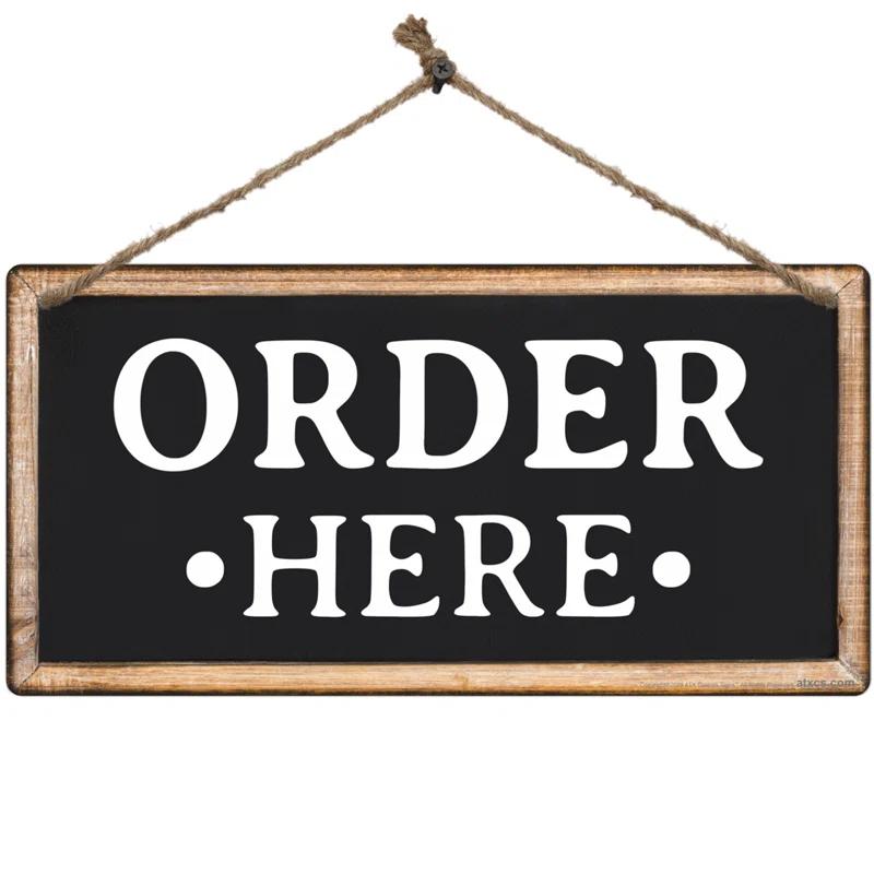 2 Piece Order Here and Pick up Here Sign Set