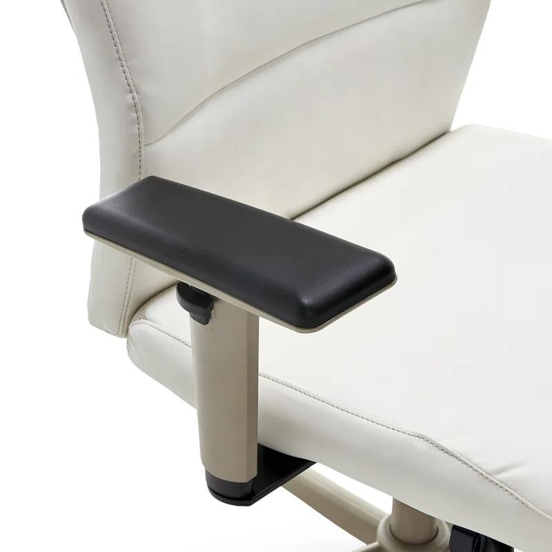 La-Z-Boy Baylor Bonded Leather Adjustable Ergonomic Executive Office Chair with Lumbar Support