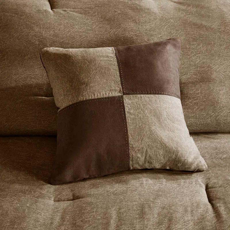 Madison Park Boone 7 Piece Faux Suede Comforter Set