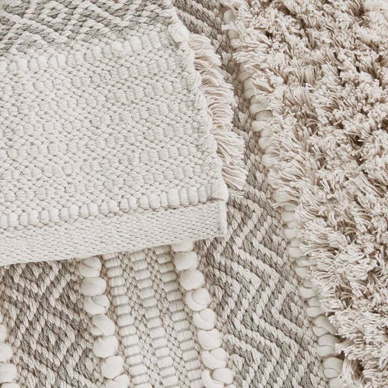 INK+IVY Asher Cotton Blend Bath Rug with Non-Slip Backing