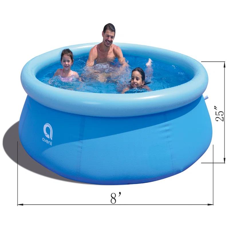 JLeisure Plastic Round Inflatable Pool 25'' H x 96'' W x 96'' L (Set of 2)