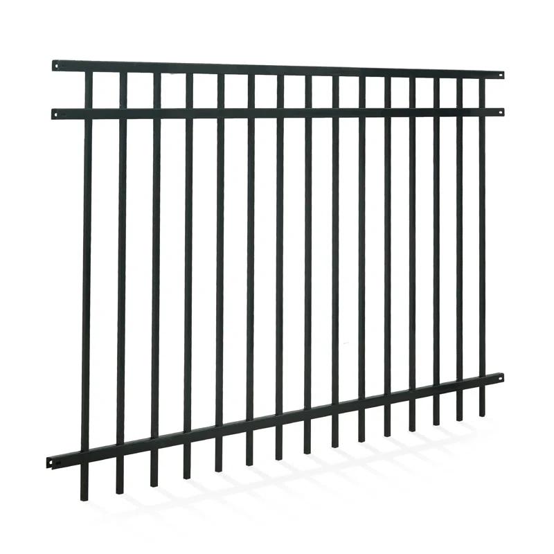 Fencer Wire Fencer Wire 4/ 5/ 6FT H X 6FT W Heavy Duty Flat Top Fence Barrier Panel, Anti-Rust Metal Fencing Panel