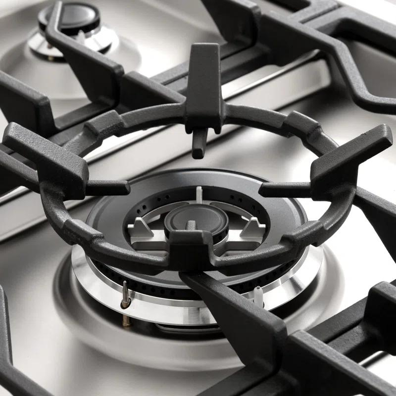 Cosmo Cosmo 36 in. Nebula Collection 3.8 cu. ft. Gas Range, 5 Burners, Rapid Convection Oven, Textured Grip Handle, Stainless Steel COS-965AGFC-202