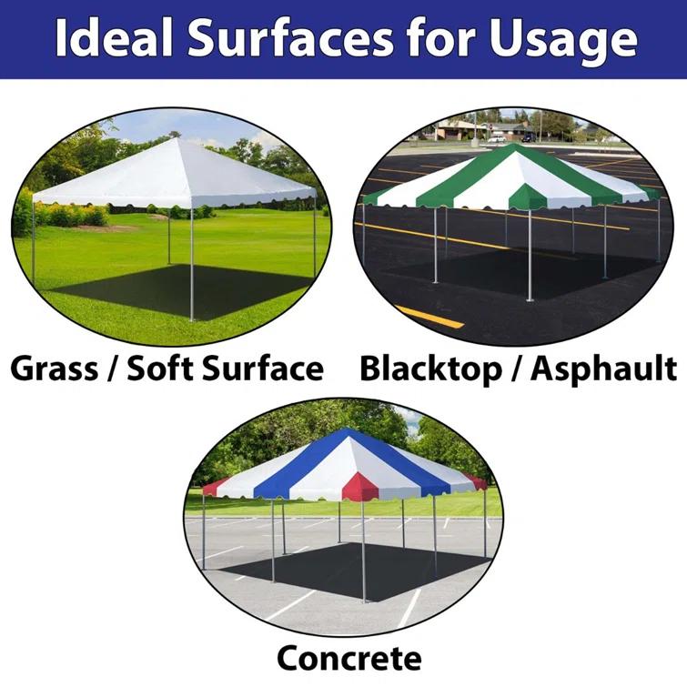 Party Tents Direct 20' x 20' Weekender Party Frame Tent, Blue