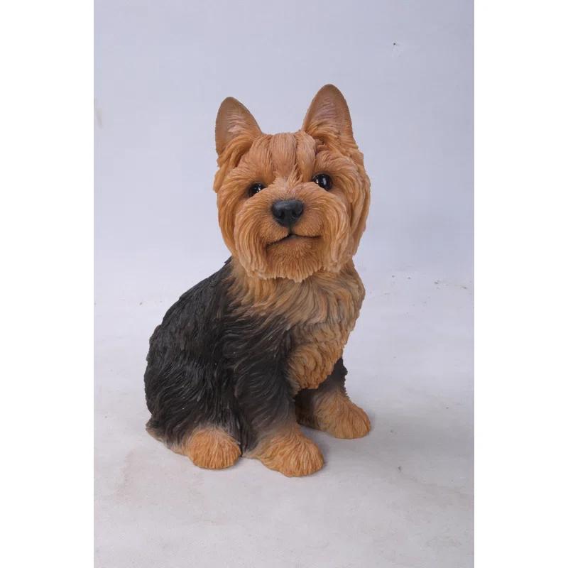 Hi-Line Gift Ltd. Sitting Yorkshire Terrier Dog Statue