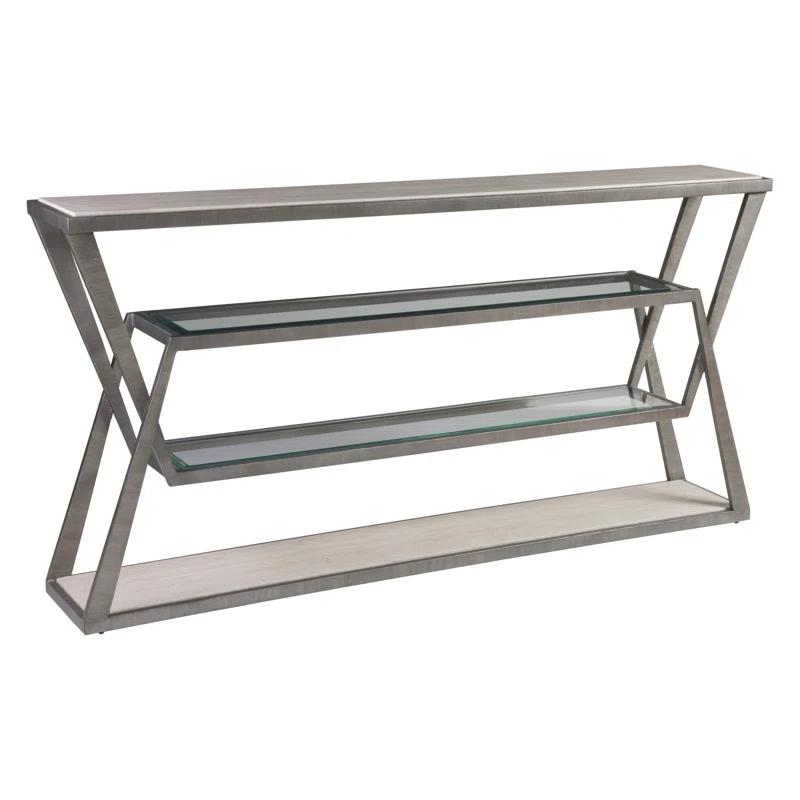 Artistica Home Signature Designs Adamo Silver Gray Console