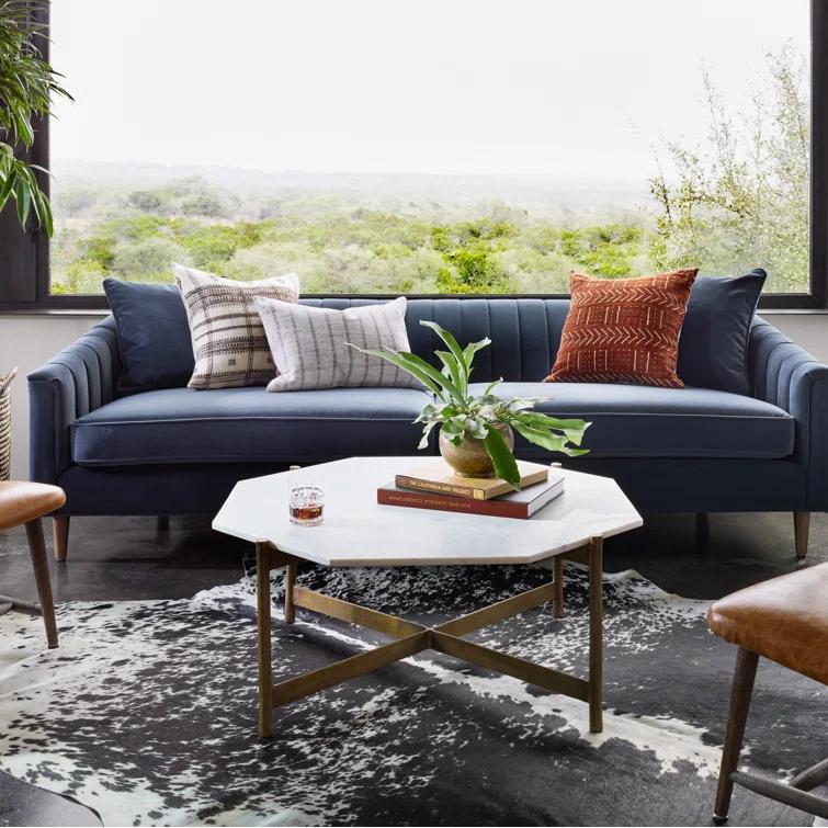 Montague Geometric Marble Coffee Table (40")