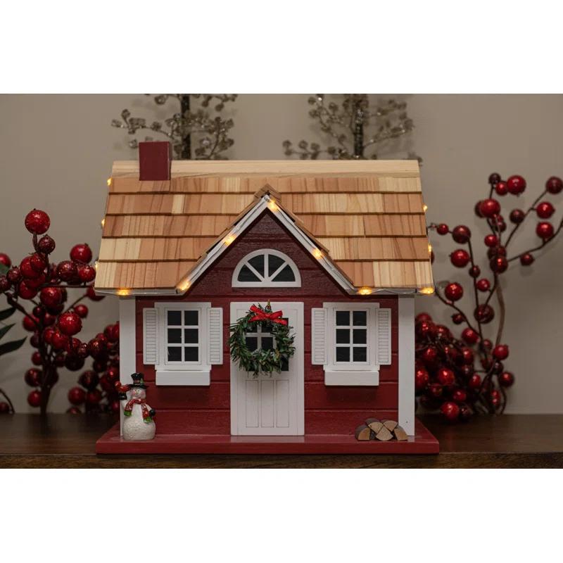 Home Bazaar Holiday Offerings Christmas Cape 10 in x 10.25 in x 7 in Birdhouse