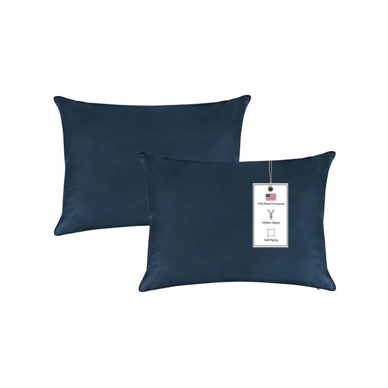 A1 Home Collections LLC Bedding Polyester Lumbar Indoor/Outdoor Pillow Cover (Set of 2)