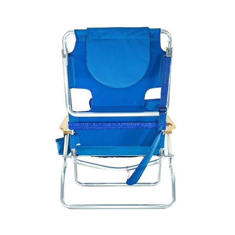 Ostrich Ostrich Deluxe Padded Lightweight Portable Adjustable Outdoor Reclining Folding Chair with Footrest