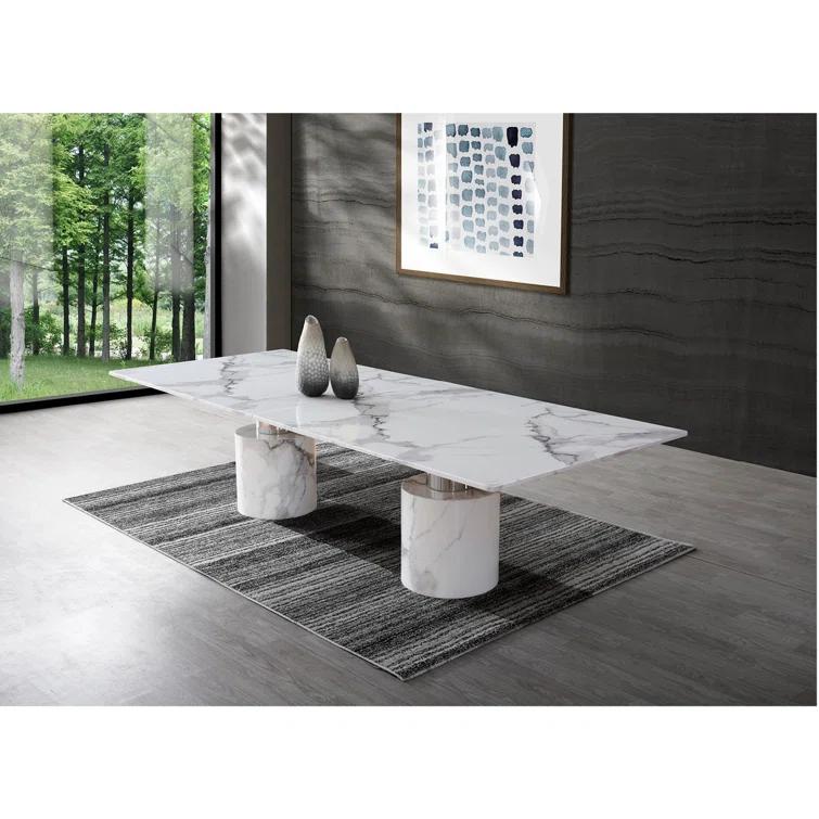 Orren Ellis Safeya Marble Dining Table