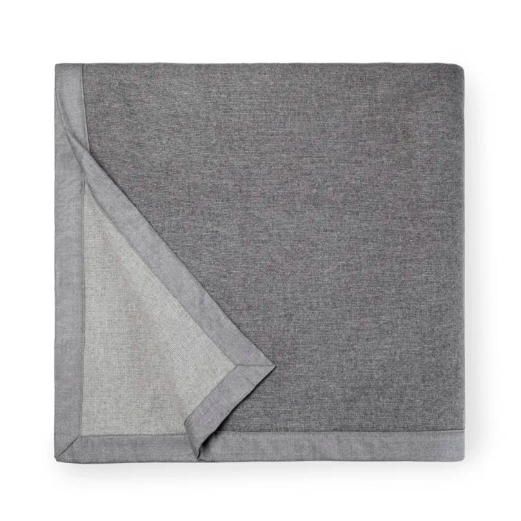 Full/Queen Reversible Gray Merino Wool Blanket