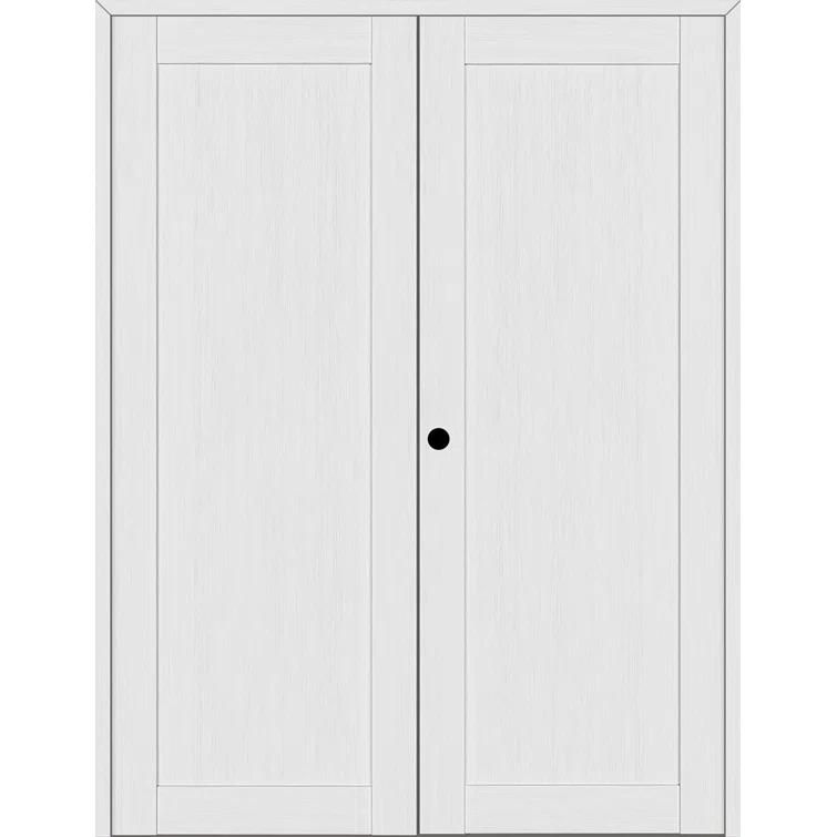 Belldinni 1 Panel Shaker Manufactured Wood Paneled Double Swing Interior Door