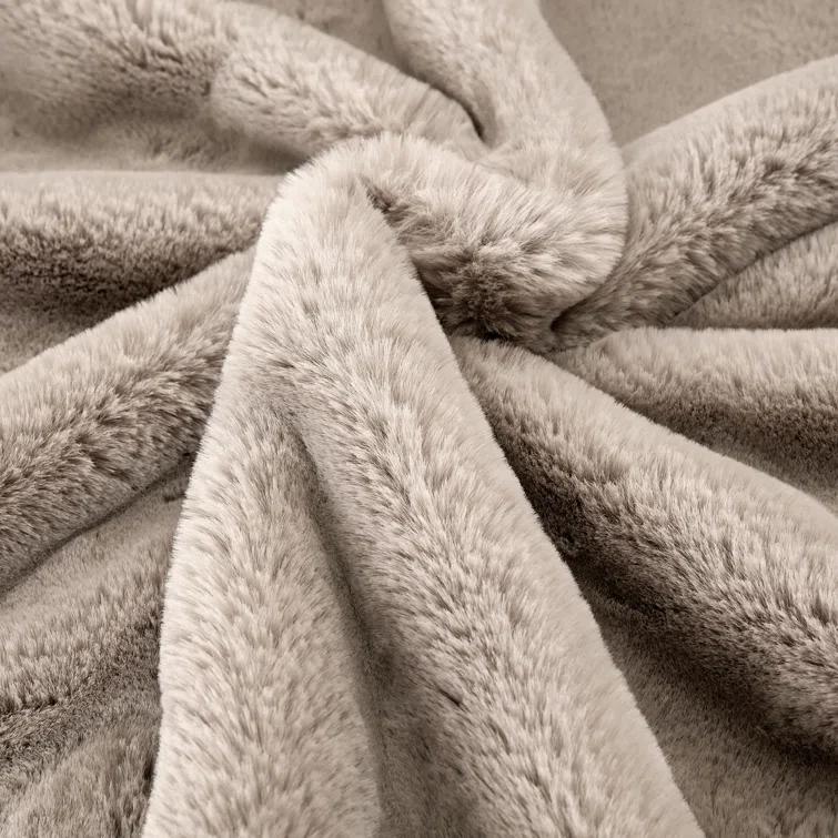 Home Soft Things Heavy Faux Fur Throw Pillow Cover (Set of 2)