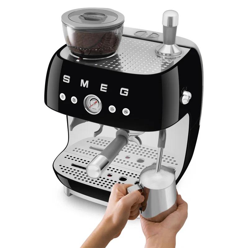 SMEG SMEG 50's Retro Style Semi-Automatic Espresso Coffee Machine with Grinder