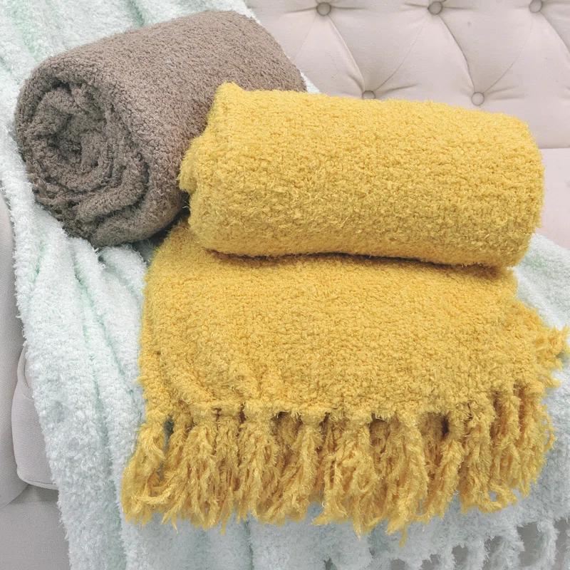 Home Soft Things Fluffy Handmade Throw Blanket