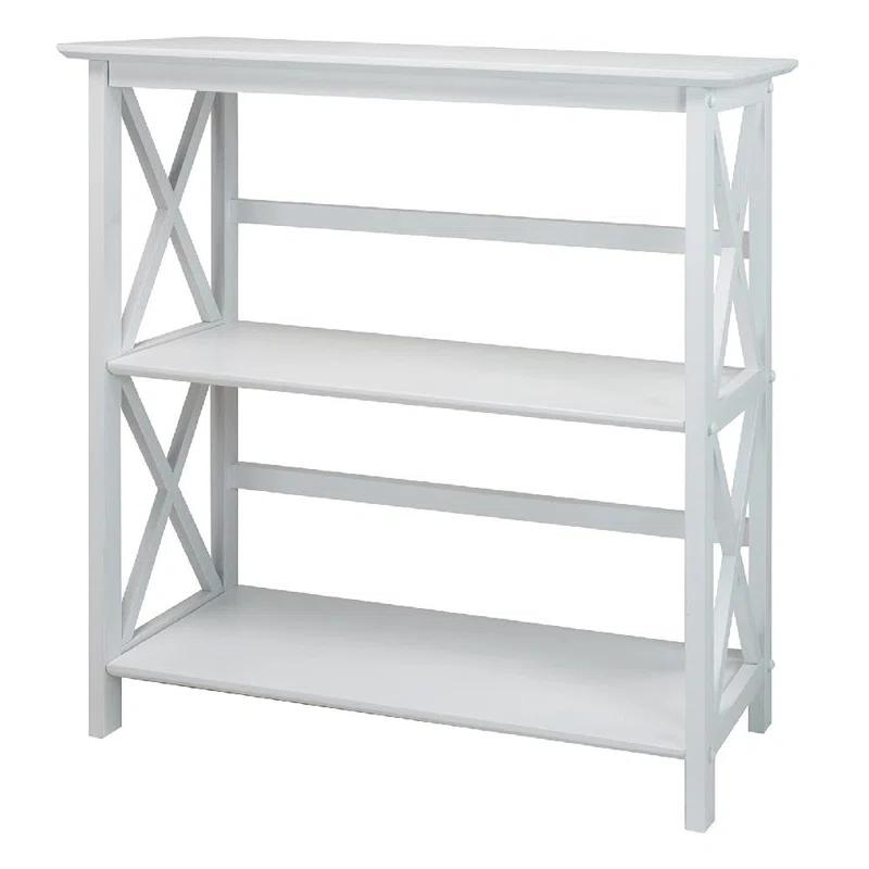 Ebern Designs Solid Wood Etagere Bookcase