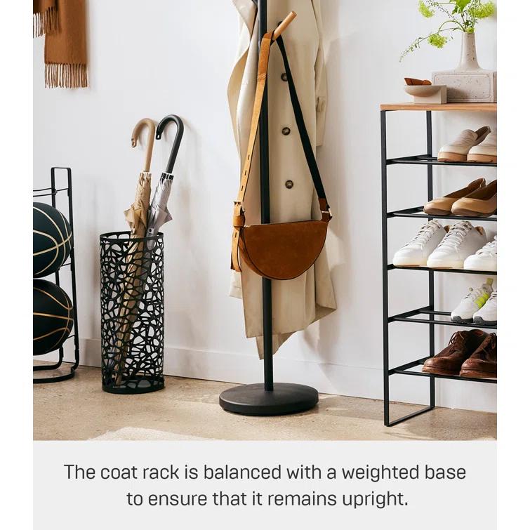 Yamazaki Home Coat Hanger, Steel, Weighted Base