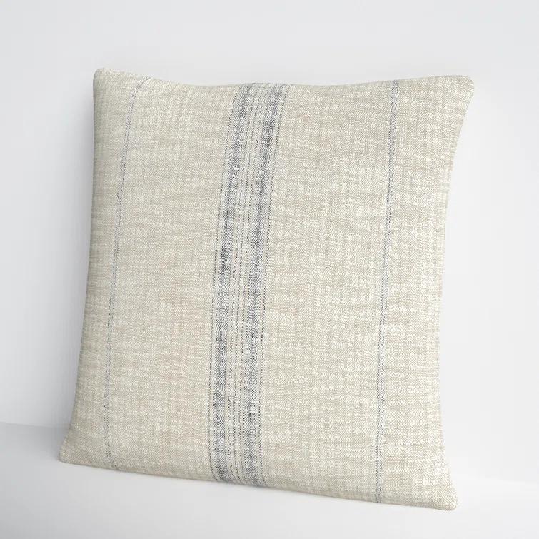 Lamina Pillow - Natural and Black / 22" x 22"