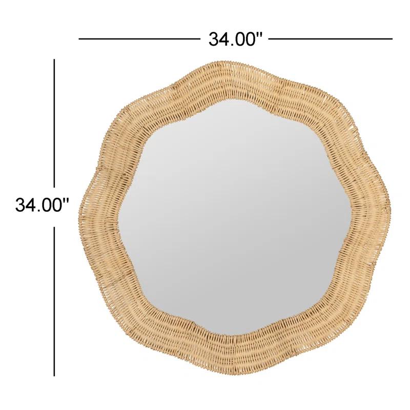 Erin Gates Scalloped Linden Round Wall Mirror