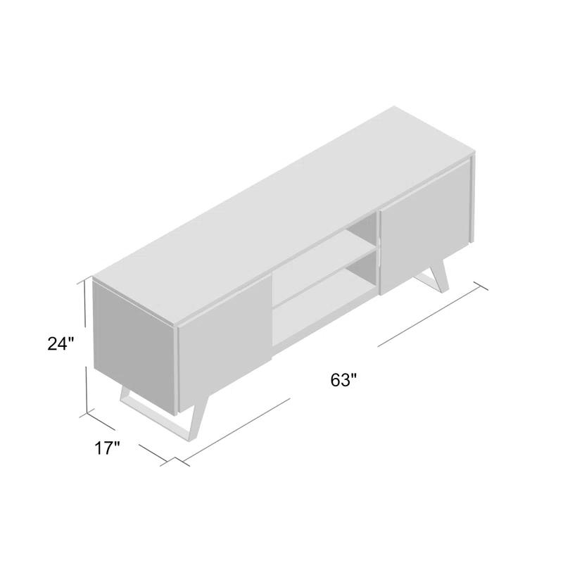 Simpli Home Lowry 63"W Solid Wood Modern Industrial TV Stand for TVs up to 70" with Storage