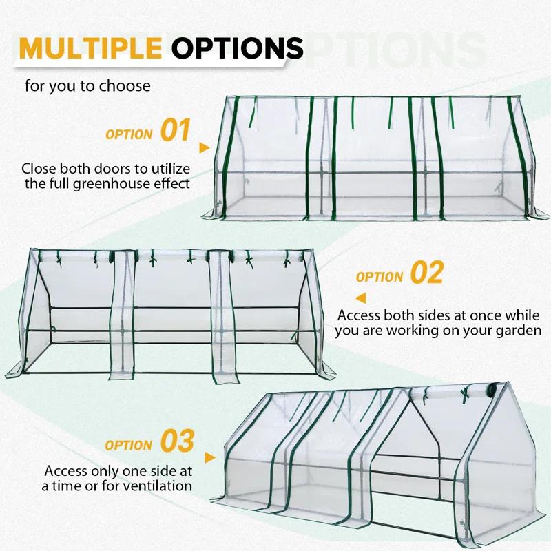 EAGLE PEAK 95'' W x 36'' D Mini Greenhouse With Bubble Film Cover