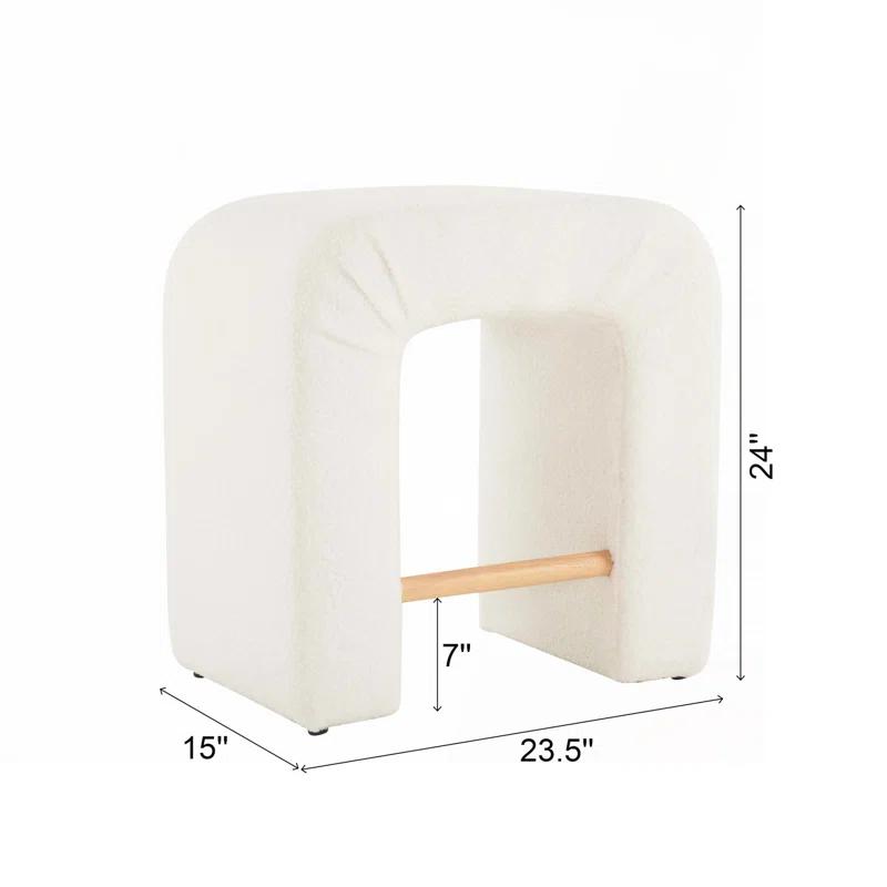 Orren Ellis Upholstered Boucle Dining Chairs, Set of 2 (Set of 2)