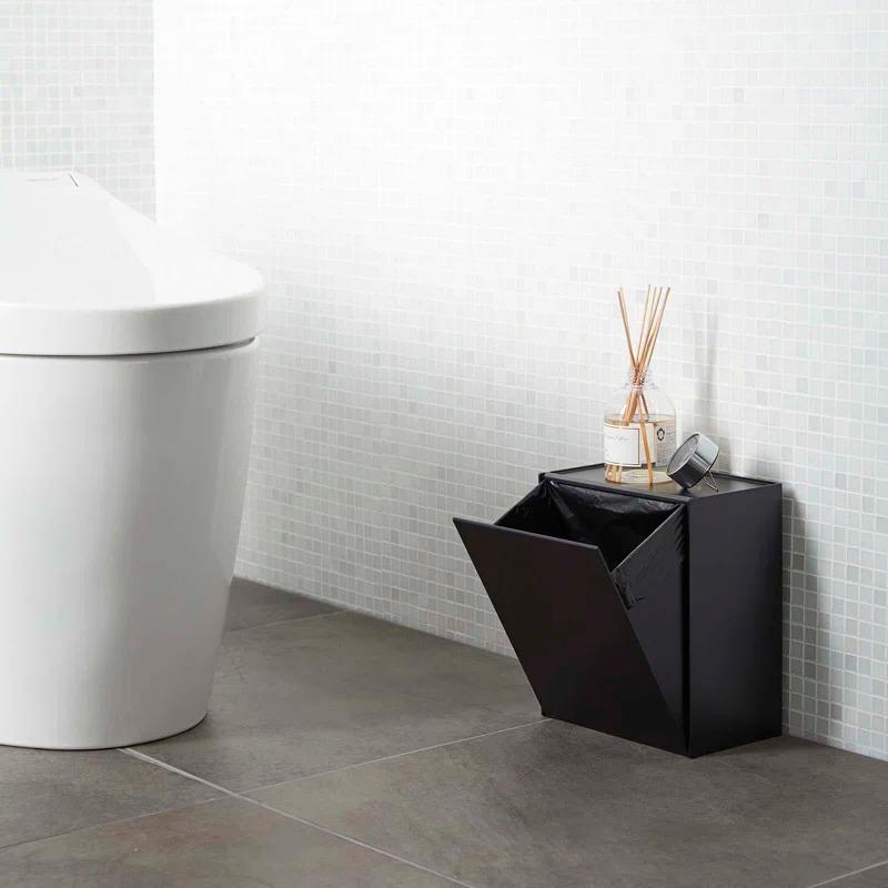 Yamazaki Home Tower Yamazaki Home Wall Mounted Storage Or Trash Bin, Small Wastebasket