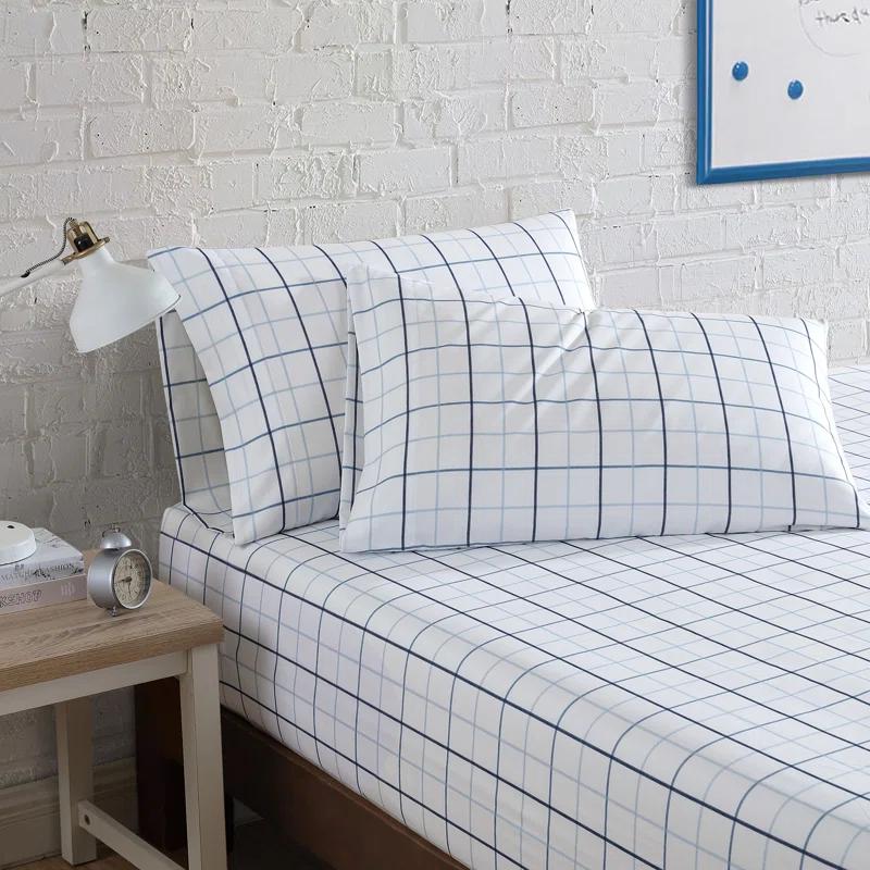 Nautica Microfiber Stripe Nautica Fitted Sheet and Standard Pillowcase Sets