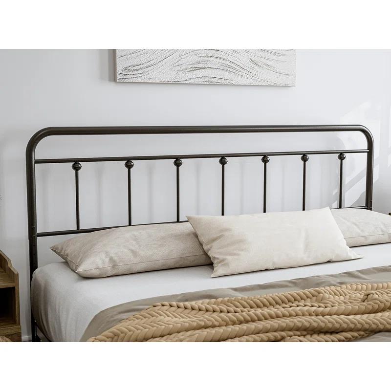 August Grove® August Grove® Metal Headboard - Adjustable Height - Farmhouse Victorian Style