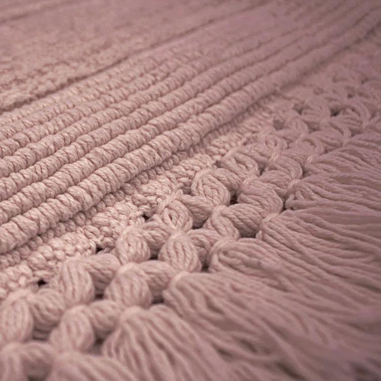 French Connection French Connection Safira Fringe Cotton 2 Piece Bath Rug Set