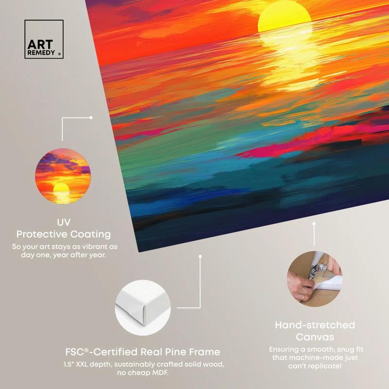 Art Remedy Seascape II Canvas Sunset Paintings by Art Remedy
