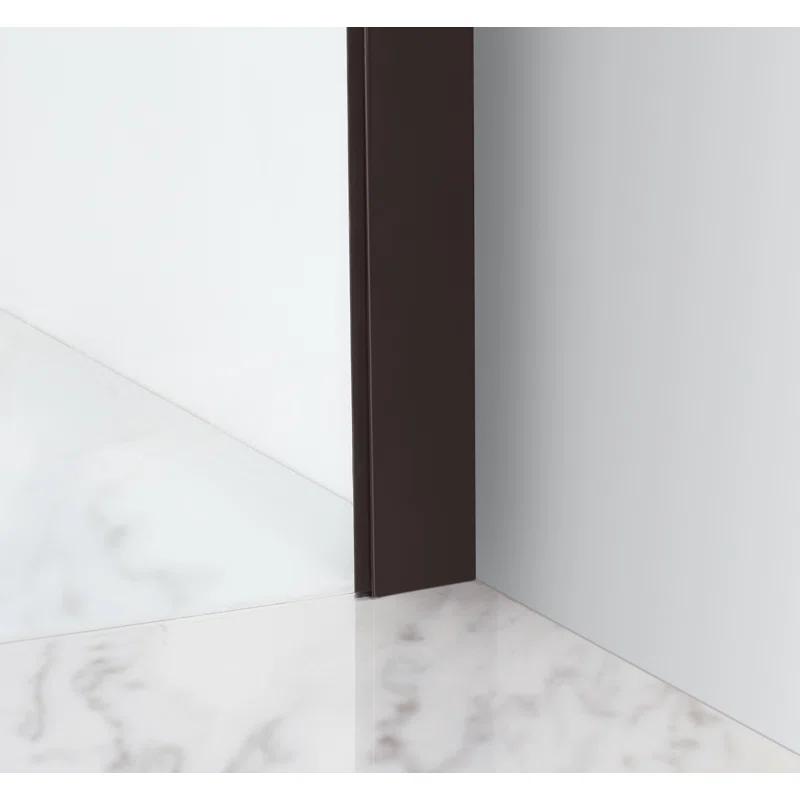 Langham XL 56" - 60" W x 32" D x80" H Frameless Rectangle Shower Enclosure