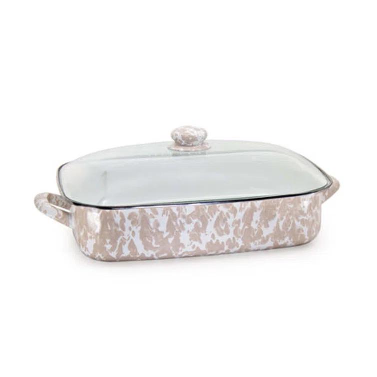Golden Rabbit Grey Swirl Roasting Pan
