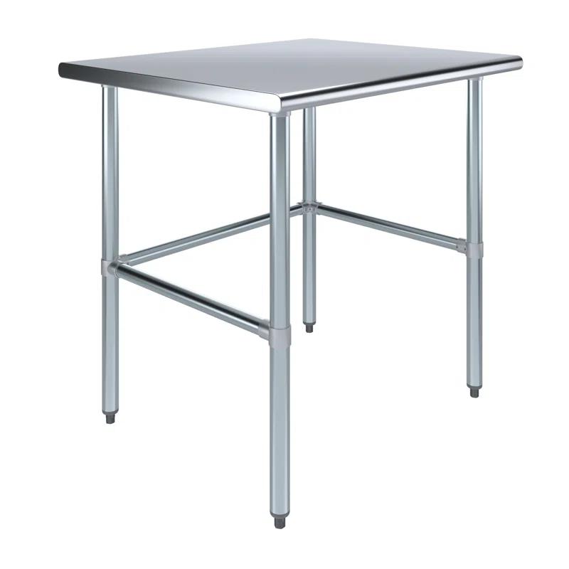 Amgood Stainless Steel Open Base Work Table