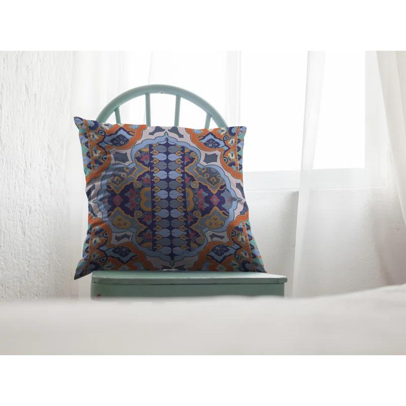 AmritaSen Floral Faux Suede Reversible Throw Pillow