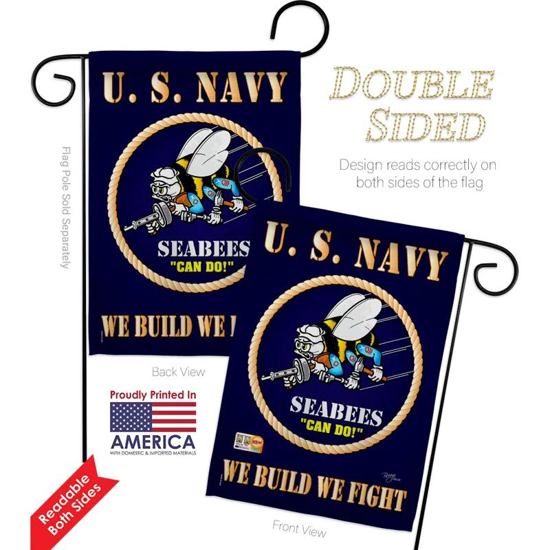 Breeze Decor Double Sided Polyester Independence Day Garden Flag
