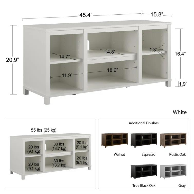 Ameriwood Home Parsons TV Stand For Tvs Up To 50"