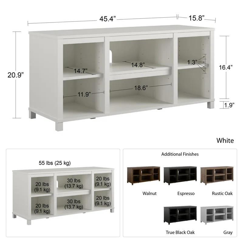 Ameriwood Home Parsons TV Stand For Tvs Up To 50"