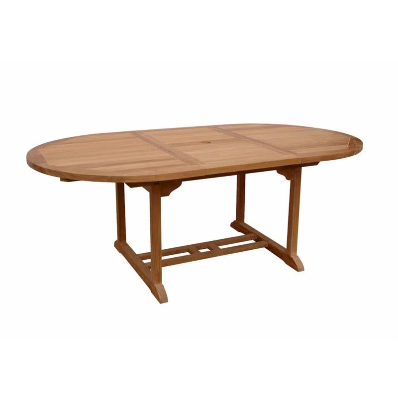 Anderson Teak Bahama Extendable Oval Teak Outdoor Folding Dining Table